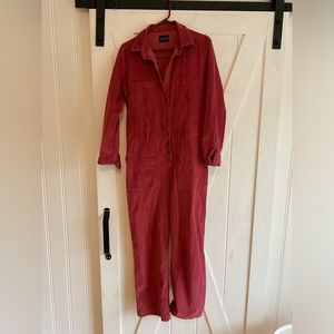 OFFON Long Sleeved Utility Cord Jumpsuit